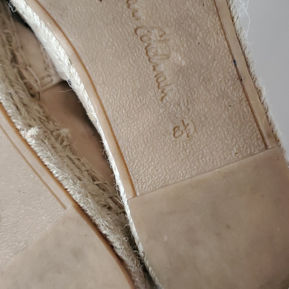 Sam Edelman Celton Moccasins Size 8.5 Pearl Design Cap Toe Espadrille - Picture 10 of 13